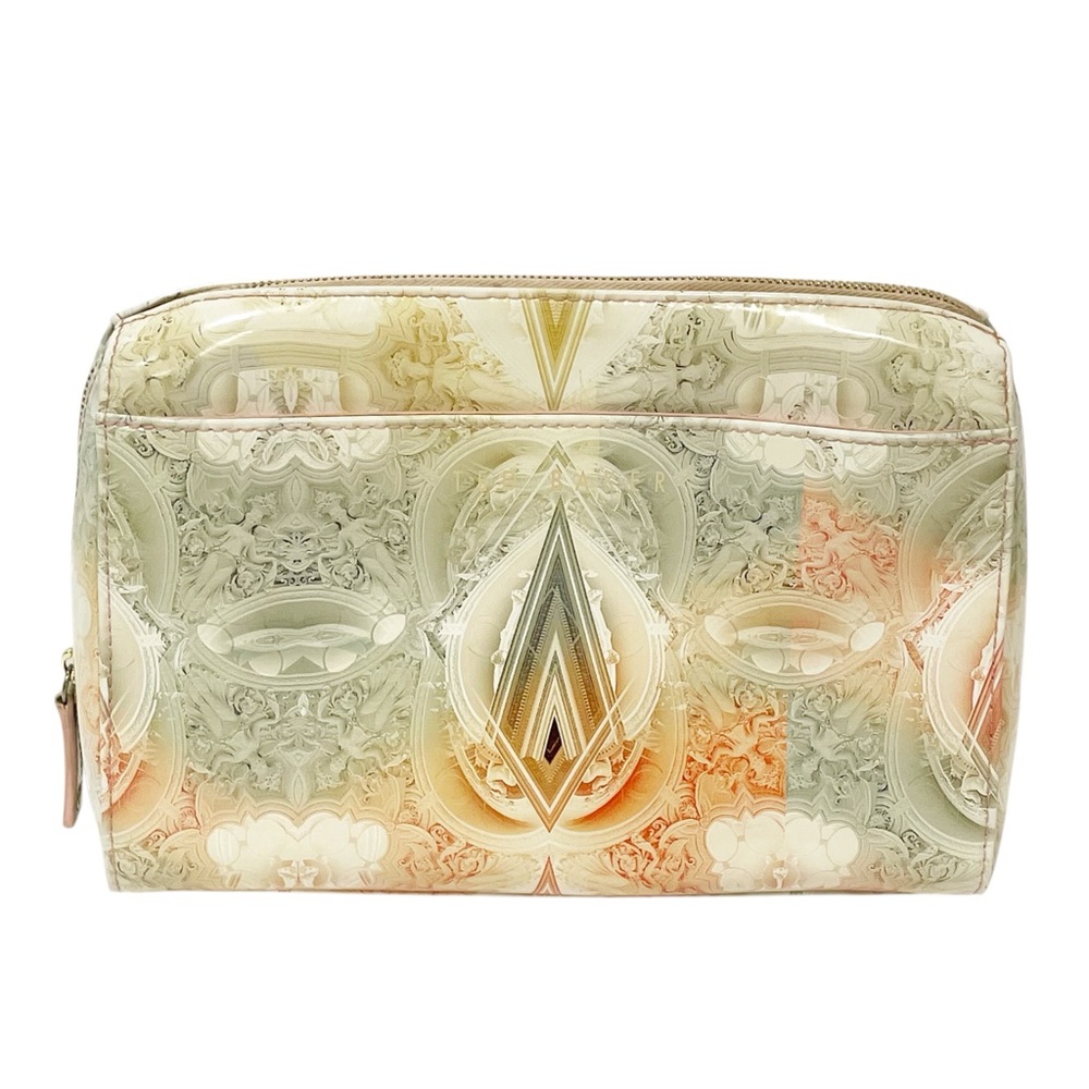 Ted Baker Leola Makeup Cosmetic/Travel Bag Floral Vinyl Zip Closure